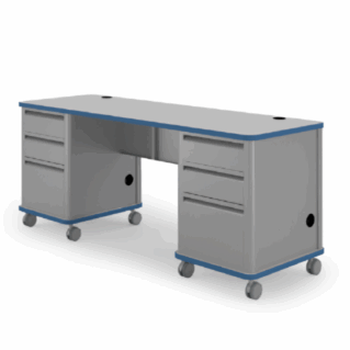 Accelerator Double Pedestal Teacher Desk