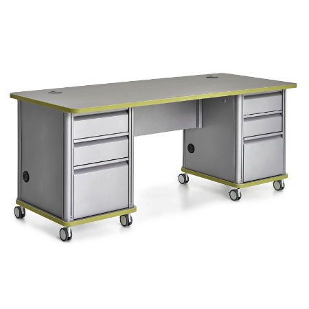 Accelerator Double Pedestal Teacher Desk