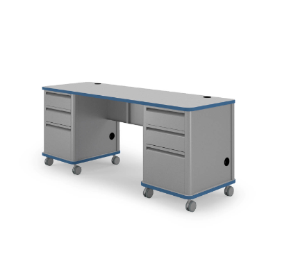 Accelerator Double Pedestal Teacher Desk