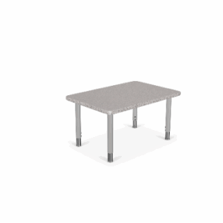 Hierarchy Snap Desk – Rectangle – Youth Height Legs (Platinium)