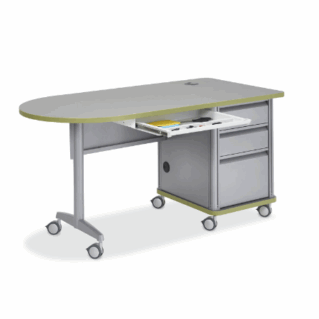 Teacher Desk Single Pedestal Bullet Desk